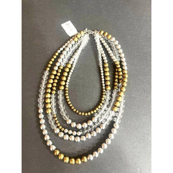 Macy's women's Multi-layered bead necklace - Picture 2 of 9